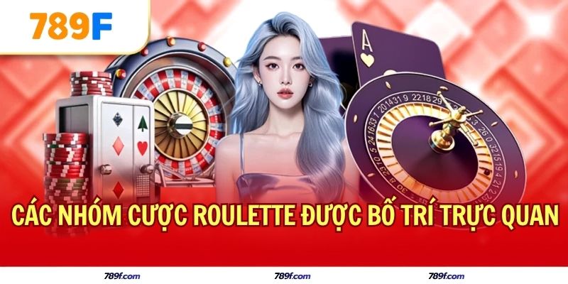 Các nhóm cược Roulette được bố trí trực quan 
